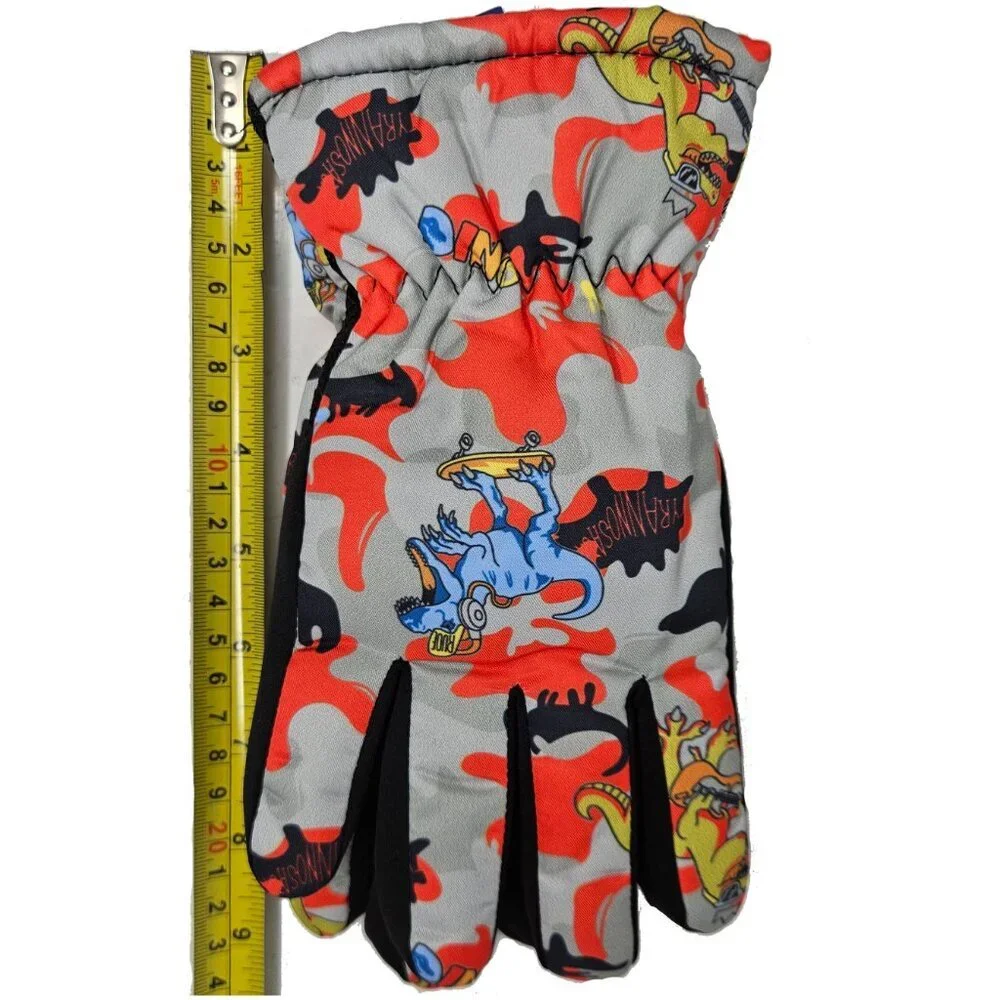 Kids Fur Lined Winter Ski Gloves, Assorted Colors, Bundle of 3 Pairs